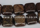 CBZ228 15.5 inches 16*16mm square bronzite gemstone beads