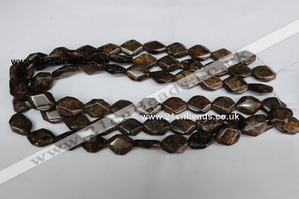 CBZ243 15.5 inches 13*18mm octagonal bronzite gemstone beads