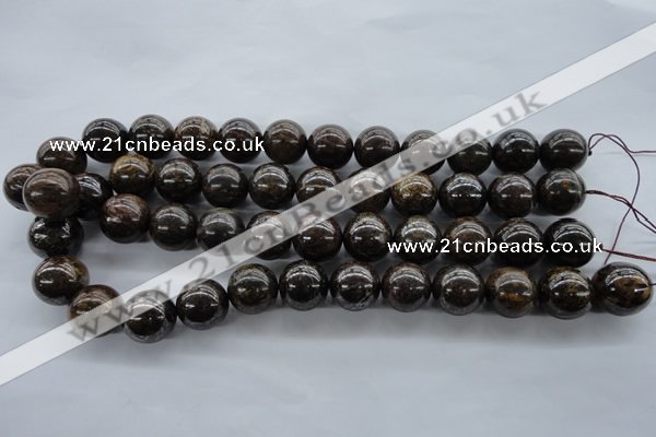 CBZ300 15.5 inches 16mm round bronzite gemstone beads wholesale