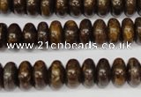 CBZ401 15.5 inches 6*10mm rondelle bronzite gemstone beads