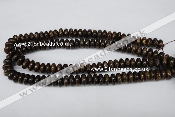 CBZ402 15.5 inches 6*12mm rondelle bronzite gemstone beads
