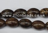 CBZ407 15.5 inches 10*14mm rice bronzite gemstone beads