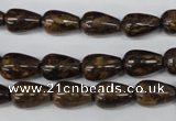 CBZ411 15.5 inches 8*12mm teardrop bronzite gemstone beads