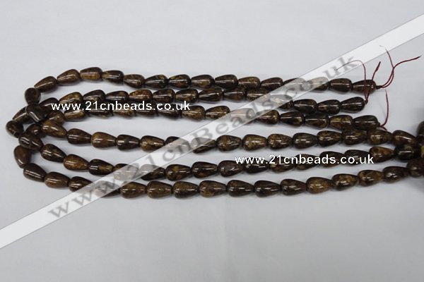 CBZ411 15.5 inches 8*12mm teardrop bronzite gemstone beads