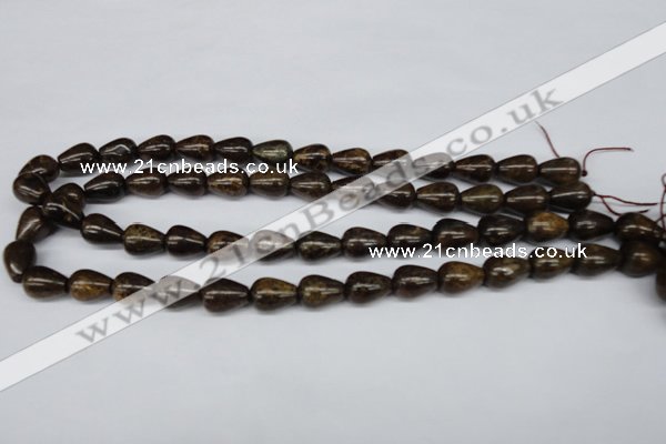 CBZ412 15.5 inches 10*14mm teardrop bronzite gemstone beads