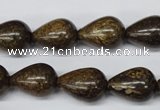 CBZ413 15.5 inches 12*16mm teardrop bronzite gemstone beads