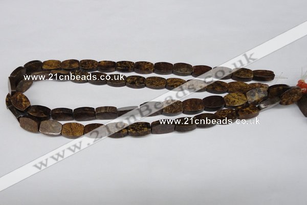 CBZ426 15.5 inches 10*14mm flat drum bronzite gemstone beads