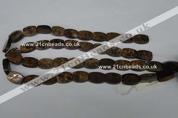 CBZ427 15.5 inches 12*16mm flat drum bronzite gemstone beads