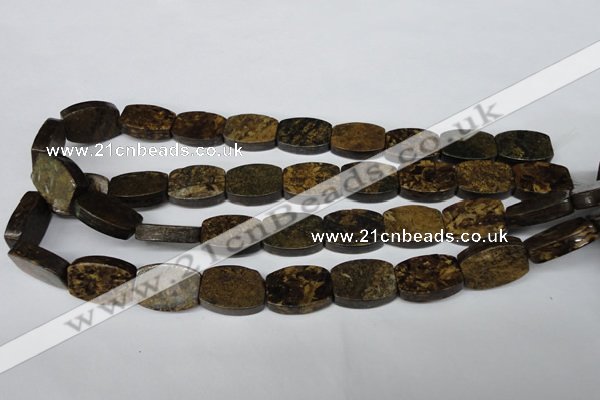 CBZ429 15.5 inches 15*20mm flat drum bronzite gemstone beads