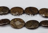 CBZ437 15.5 inches 12*16mm faceted oval bronzite gemstone beads