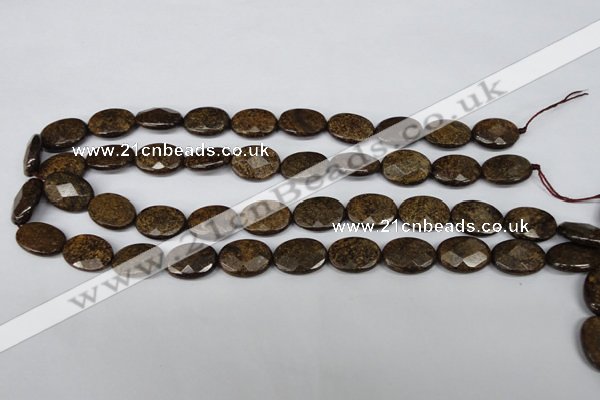 CBZ437 15.5 inches 12*16mm faceted oval bronzite gemstone beads