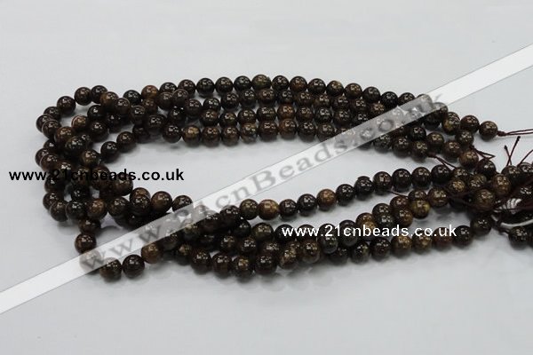 CBZ50 15.5 inches 8mm round bronzite gemstone beads wholesale