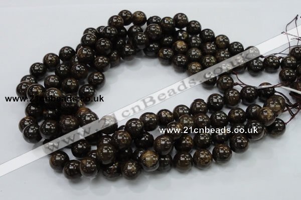 CBZ52 15.5 inches 12mm round bronzite gemstone beads wholesale