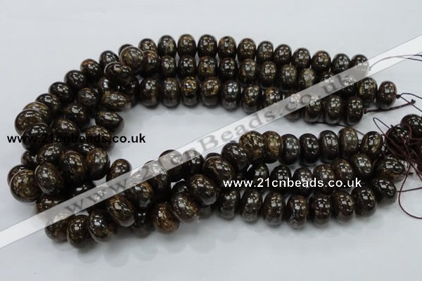 CBZ55 15.5 inches 10*15mm rondelle bronzite gemstone beads wholesale