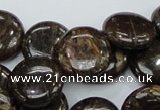 CBZ57 15.5 inches 18mm coin bronzite gemstone beads wholesale