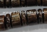 CBZ58 15.5 inches 6*18mm & 12*18mm rondelle bronzite gemstone beads