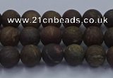 CBZ600 15.5 inches 4mm round matte bronzite beads wholesale