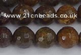 CBZ614 15.5 inches 12mm faceted round bronzite gemstone beads