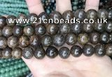 CBZ622 15.5 inches 12mm round bronzite beads wholesale