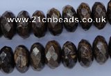 CBZ66 15.5 inches 7*14mm faceted rondelle bronzite gemstone beads