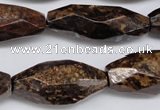 CBZ87 15.5 inches 14*34mm faceted nuggets bronzite gemstone beads