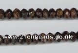 CBZ91 15.5 inches 5*8mm faceted rondelle bronzite gemstone beads