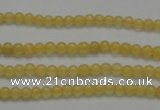 CCA01 15.5 inches 3mm round yellow calcite gemstone beads wholesale