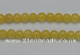 CCA03 15.5 inches 6mm round yellow calcite gemstone beads wholesale