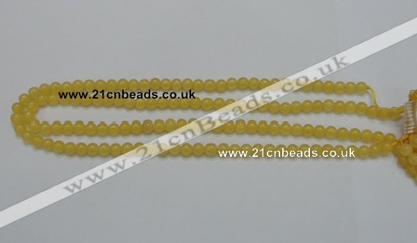 CCA03 15.5 inches 6mm round yellow calcite gemstone beads wholesale