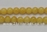 CCA04 15.5 inches 8mm round yellow calcite gemstone beads wholesale