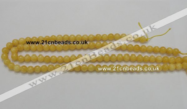 CCA04 15.5 inches 8mm round yellow calcite gemstone beads wholesale