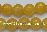 CCA07 15.5 inches 14mm round yellow calcite gemstone beads wholesale