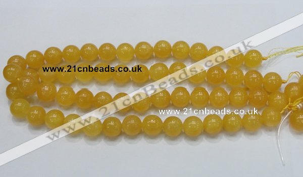 CCA07 15.5 inches 14mm round yellow calcite gemstone beads wholesale