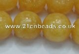 CCA08 15.5 inches 20mm round yellow calcite gemstone beads wholesale