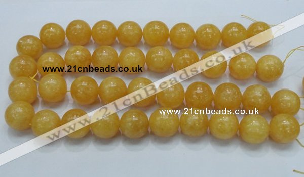 CCA08 15.5 inches 20mm round yellow calcite gemstone beads wholesale