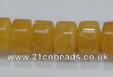 CCA09 15.5 inches 10*16mm wheel-shaped yellow calcite gemstone beads