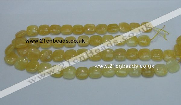 CCA12 15.5 inches 16*16mm square yellow calcite gemstone beads