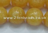 CCA16 15.5 inches 18mm round yellow calcite gemstone beads wholesale