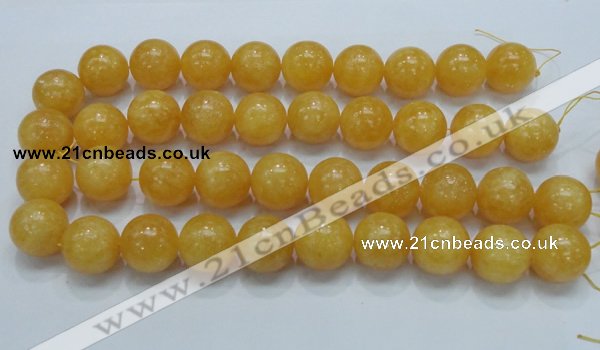 CCA16 15.5 inches 18mm round yellow calcite gemstone beads wholesale