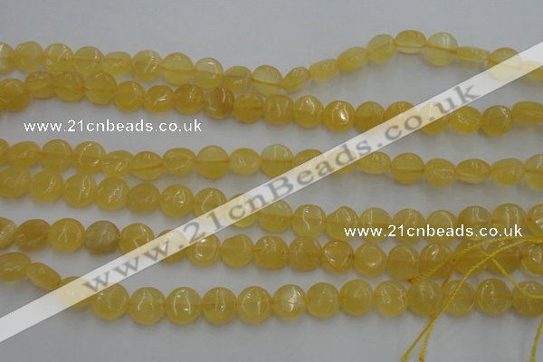 CCA28 15.5 inches 8mm flat round calcite gemstone beads wholesale