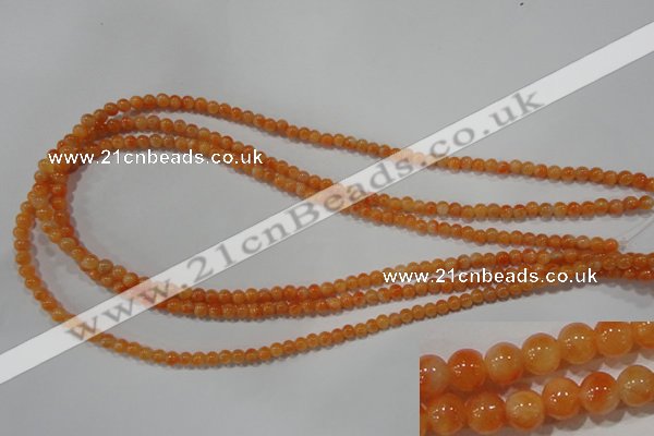 CCA300 15.5 inches 4mm round orange calcite gemstone beads wholesale