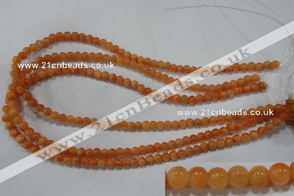 CCA301 15.5 inches 6mm round orange calcite gemstone beads wholesale