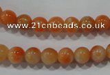 CCA302 15.5 inches 8mm round orange calcite gemstone beads wholesale