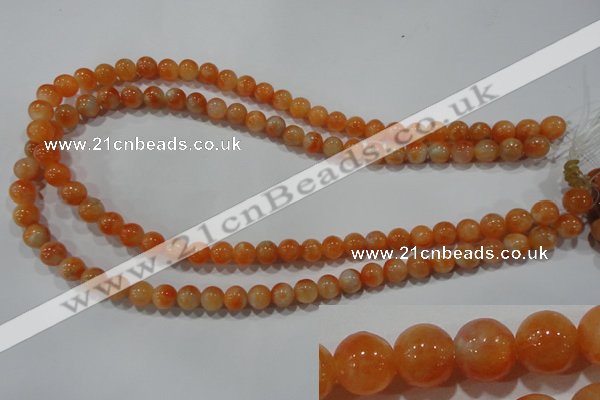 CCA302 15.5 inches 8mm round orange calcite gemstone beads wholesale