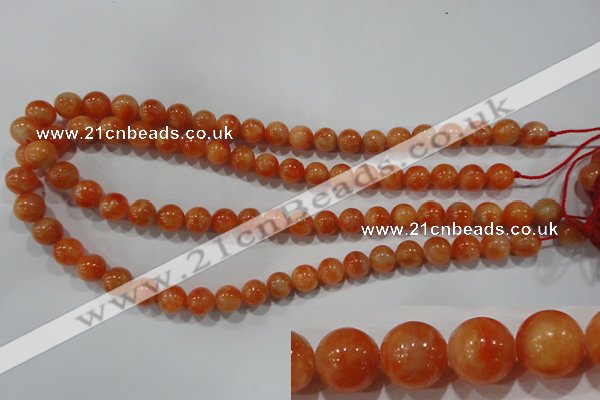 CCA303 15.5 inches 10mm round orange calcite gemstone beads wholesale