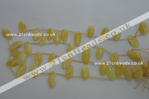 CCA31 Top-drilled 10*20mm marquise calcite gemstone beads wholesale