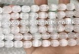 CCA379 15.5 inches 8*10mm rice white calcite gemstone beads