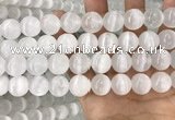 CCA382 15.5 inches 14mm round white calcite gemstone beads