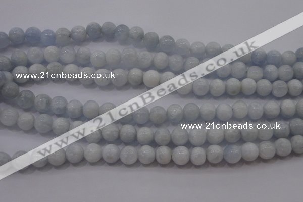 CCA402 15.5 inches 8mm round blue calcite beads wholesale