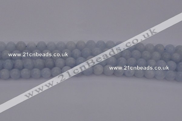 CCA406 15.5 inches 8mm round blue calcite gemstone beads